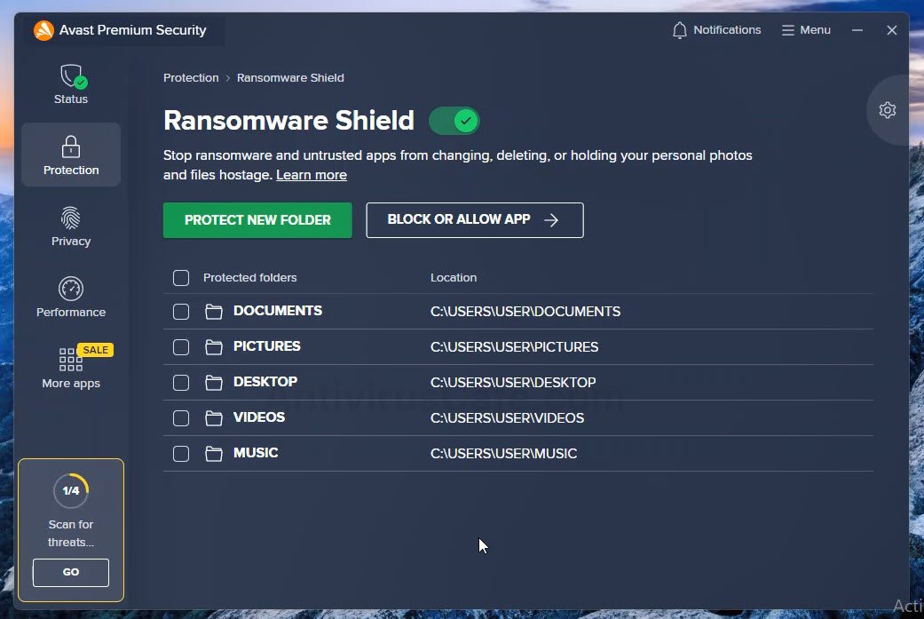 Avast premium Antiransomware