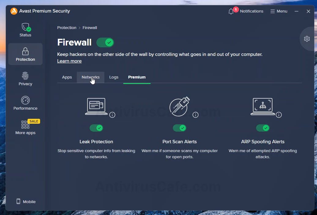 Avast premium firewall