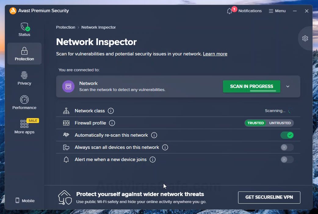 Avast Premium Network Safety